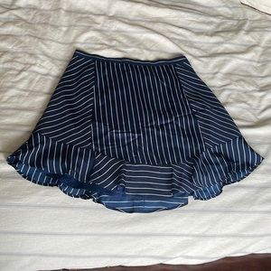NWT J.Crew blue and white striped skirt size 12